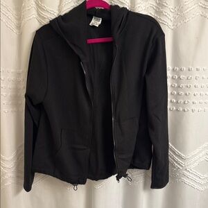 NWOT VS Pink Black Hooded Women's Jacket - Medium